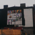 GTA V Cover Art Ad in NYC Being Painted 3