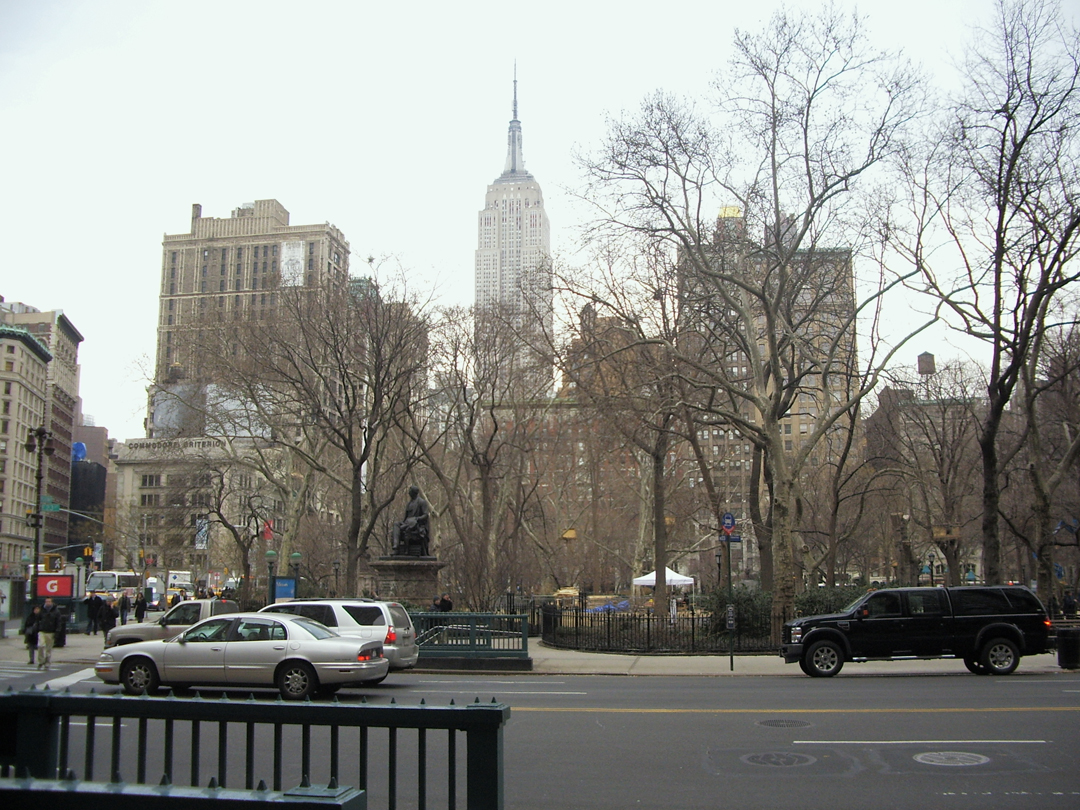 Empire State Building From Downtown New York