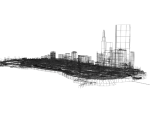 Liberty City Wireframe Render