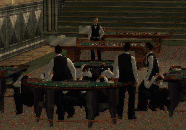 Lotta dudes cowering
