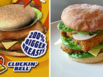 Real Life Cluckin' Bell Fowl Burger