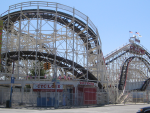The Cyclone Roller Coaster.