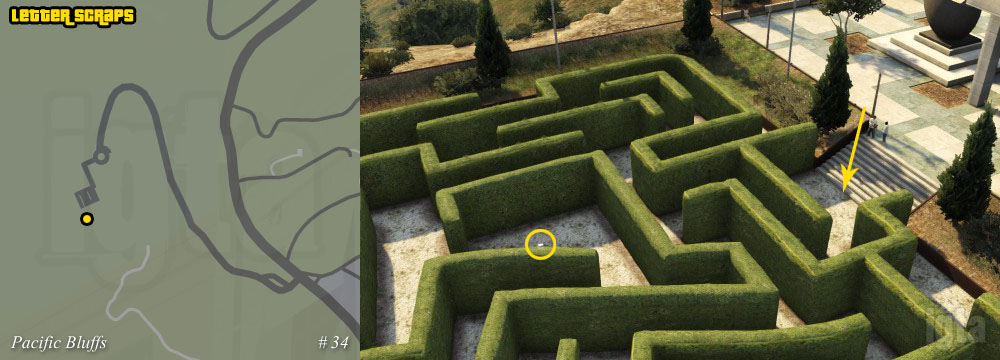 on the map gta v maze