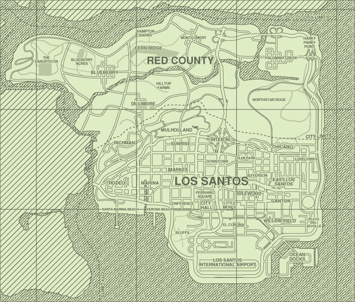 Los Santos Map - iGrandTheftAuto