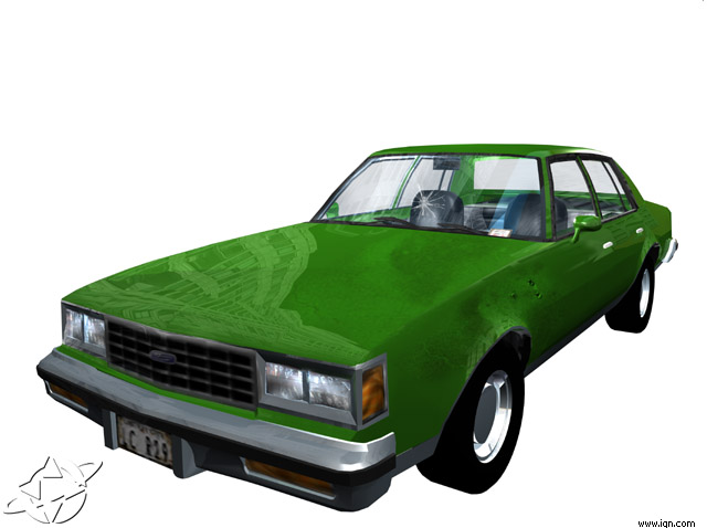 Green car render