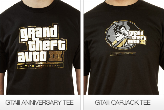 GTA III 10 Year Anniversary T-shirts
