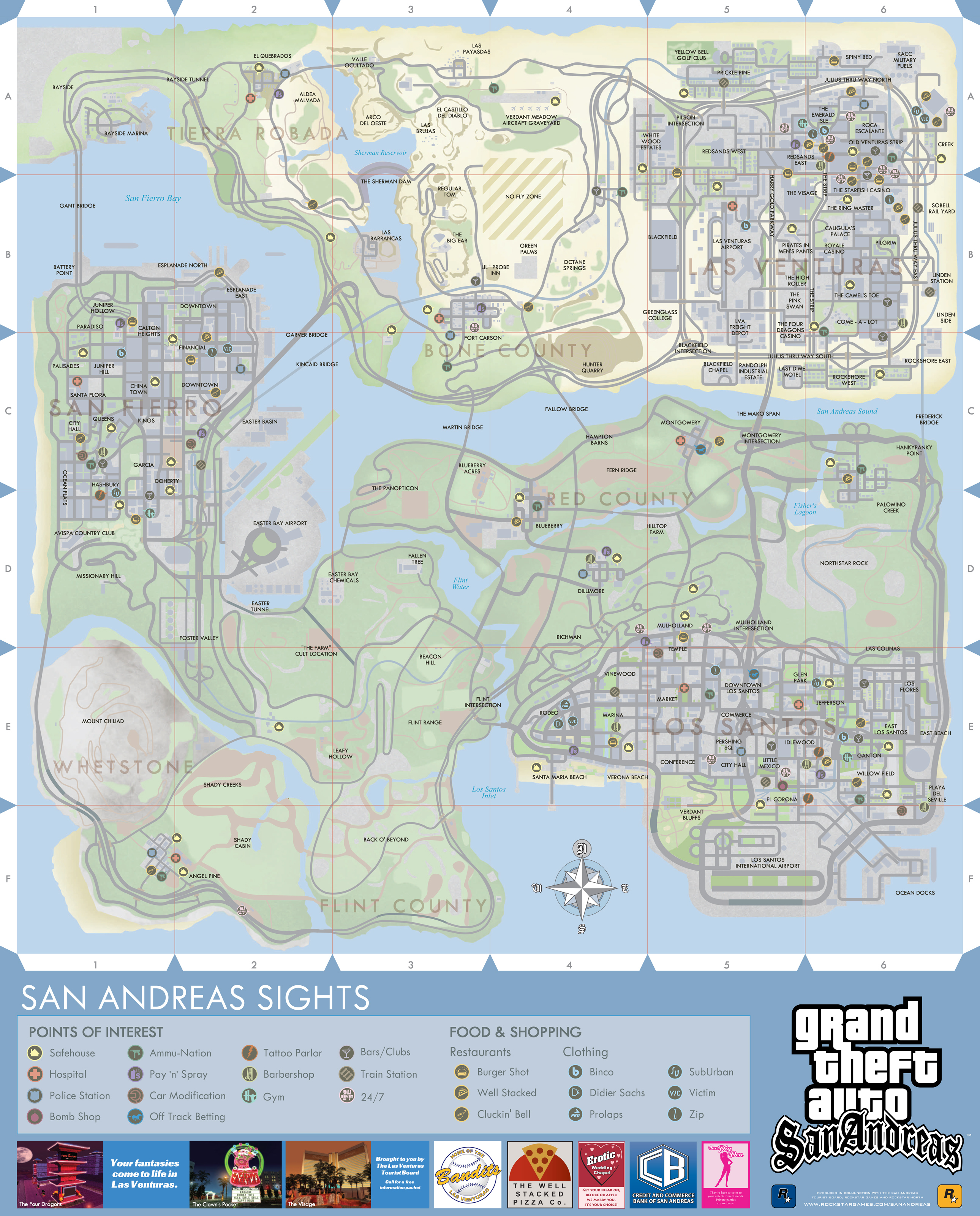 Grand Theft Auto San Andreas Map - iGrandTheftAuto