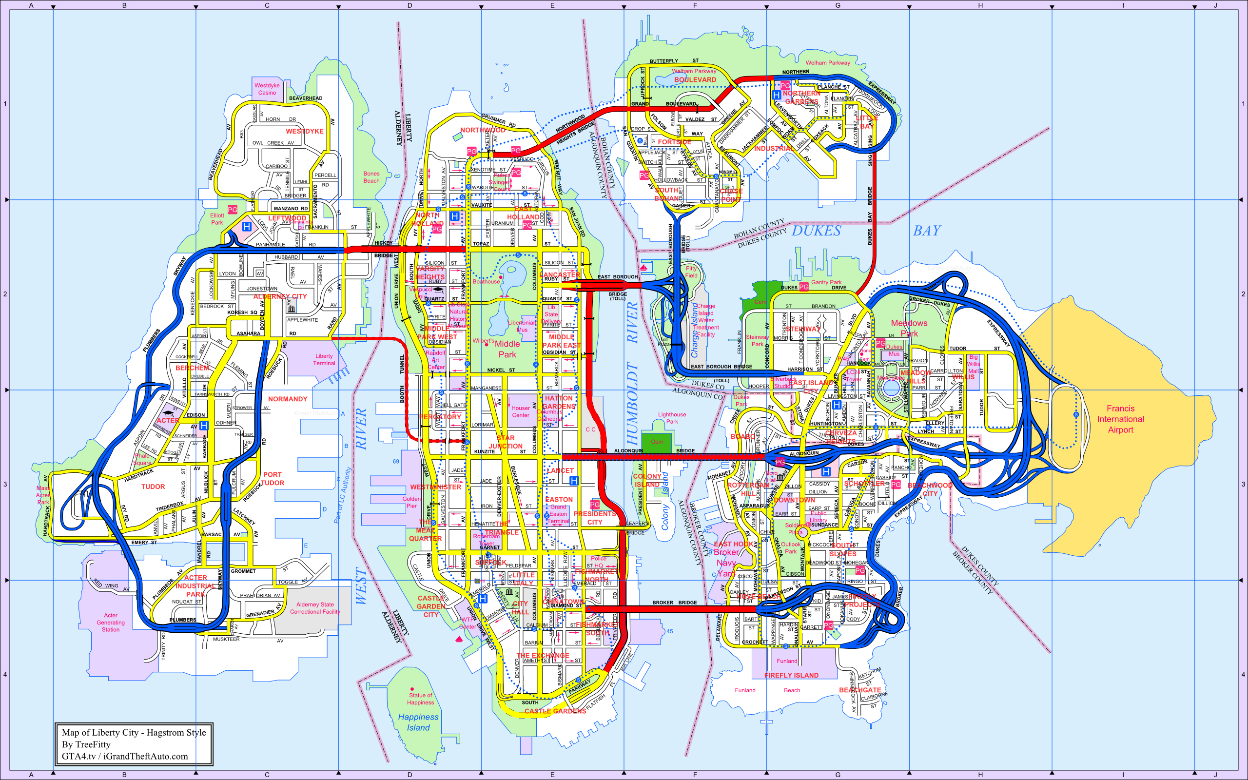 GTA IV Map - Hagstrom Style