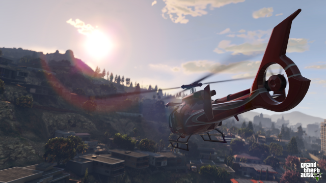 Helicopter over Vinewood Hills